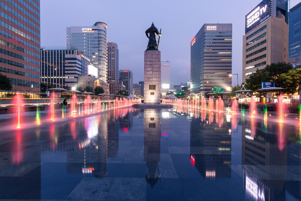 Place de Gwanghwamun Séoul Corée du Sud