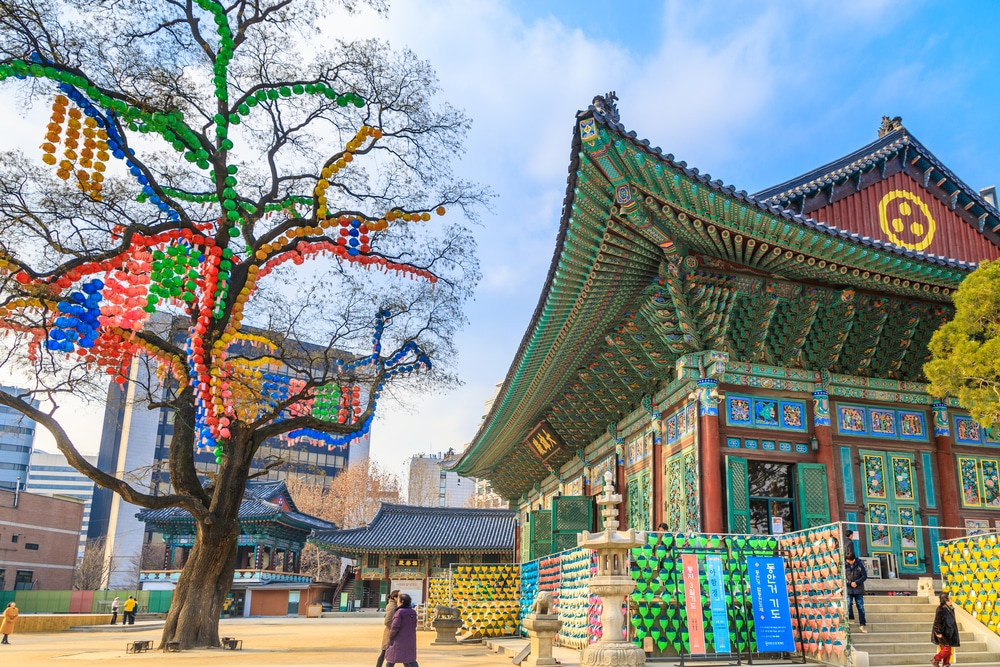 Temple Jogyesa Séoul Corée du Sud