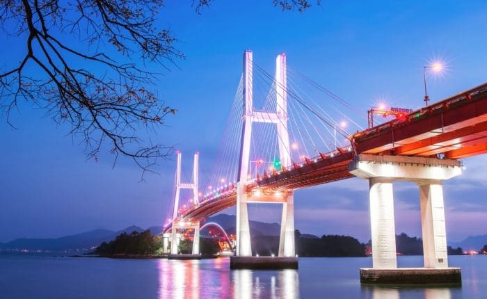 Pont de Namhae Corée du Sud