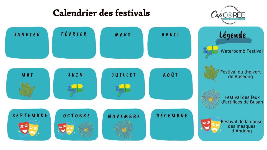 festivals en corée calendrier