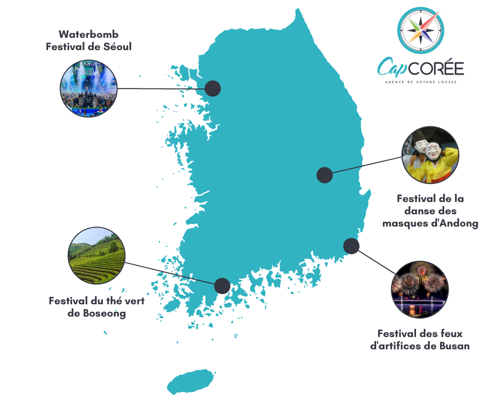 festivals en corée carte